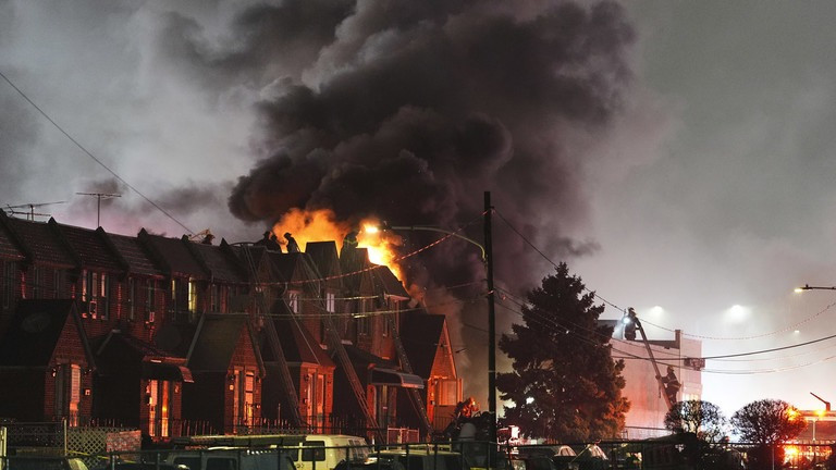 Hiện trường vụ tai nạn. (Ảnh: AP) Hiện trường vụ tai nạn. (Ảnh: AP)