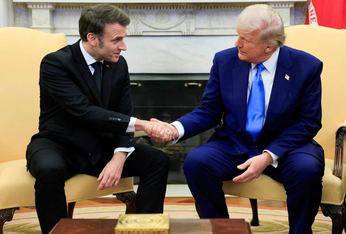 Tổng thống Mỹ Donald Trump đón Tổng thống Pháp Emmanuel Macron tại Nhà Trắng. (Ảnh: Reuters) Tổng thống Mỹ Donald Trump đón Tổng thống Pháp Emmanuel Macron tại Nhà Trắng. (Ảnh: Reuters)