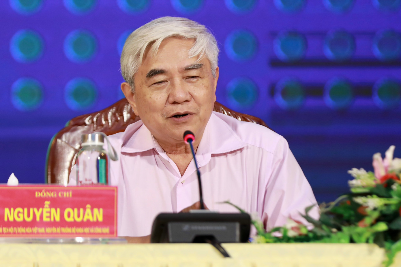 TS. Nguyễn Quân - Chủ tịch Hội Tự động hóa Việt Nam, nguyên Bộ trưởng Bộ Khoa học và Công nghệ. TS. Nguyễn Quân - Chủ tịch Hội Tự động hóa Việt Nam, nguyên Bộ trưởng Bộ Khoa học và Công nghệ.