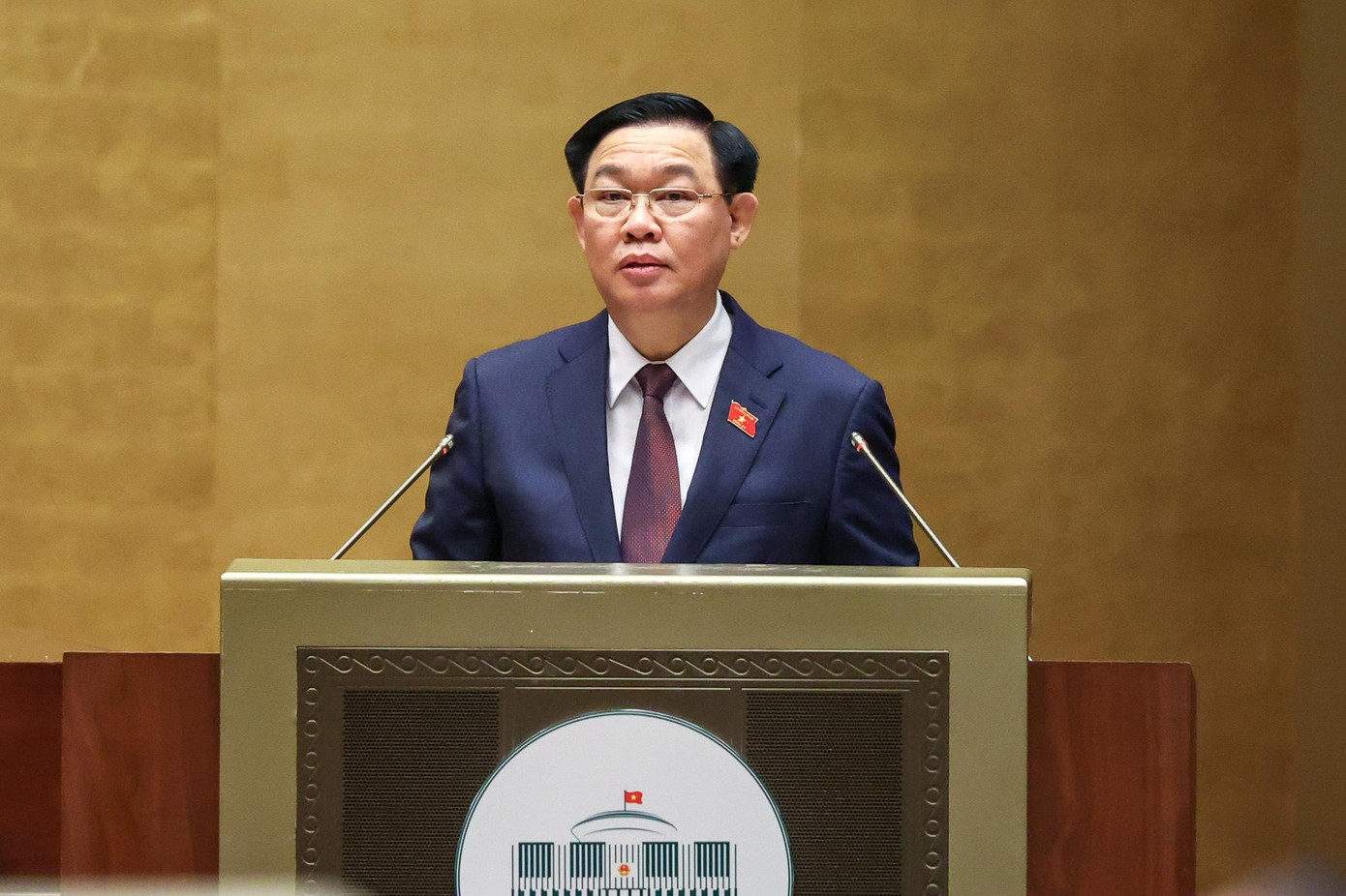 Chủ tịch Quốc hội Vương Đình Huệ phát biểu khai mạc. Ảnh Như Ý