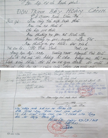 Đơn trình bày hoàn cảnh và xác nhận của địa phương. Đơn trình bày hoàn cảnh và xác nhận của địa phương