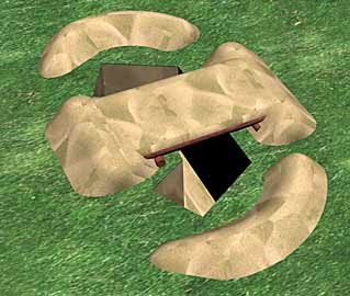 Công sự 2 người, mô phỏng 3 D