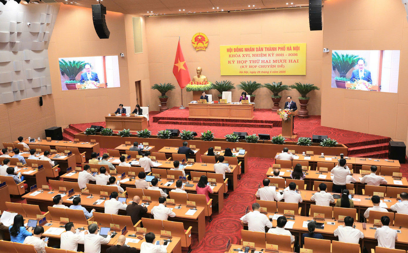 Toàn cảnh kỳ họp thứ 22 được tổ chức sáng ngày 29/4. Toàn cảnh kỳ họp thứ 22 được tổ chức sáng ngày 29/4.