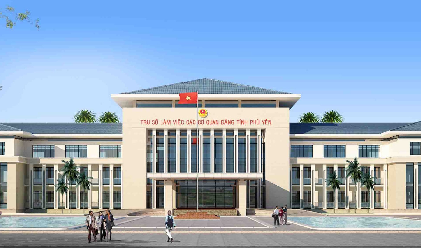 Phối cảnh trụ sở làm việc của các cơ quan đảng tỉnh Phú Yên. Ảnh: Tỉnh uỷ Phú Yên.