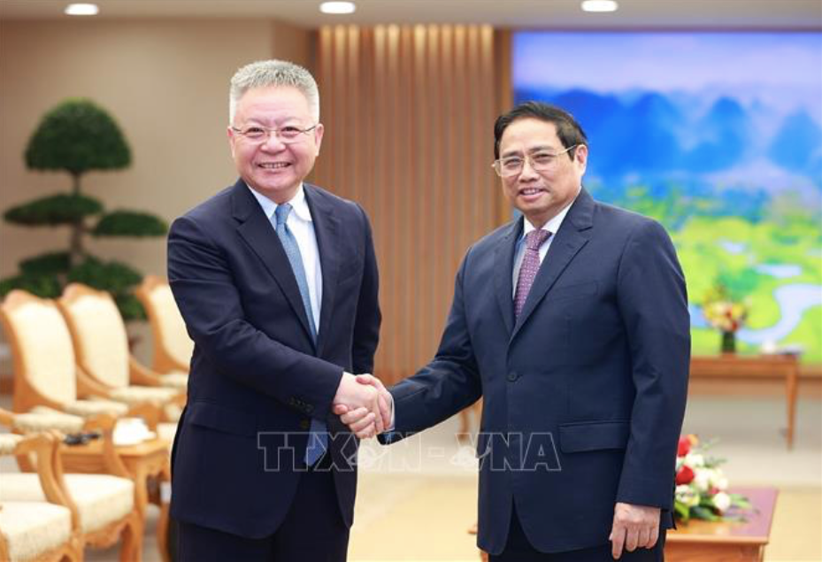 Thủ tướng Phạm Minh Chính tiếp Bí thư Tỉnh uỷ Hải Nam Thẩm Hiểu Minh, ngày 22/2. (Ảnh: TTXVN)