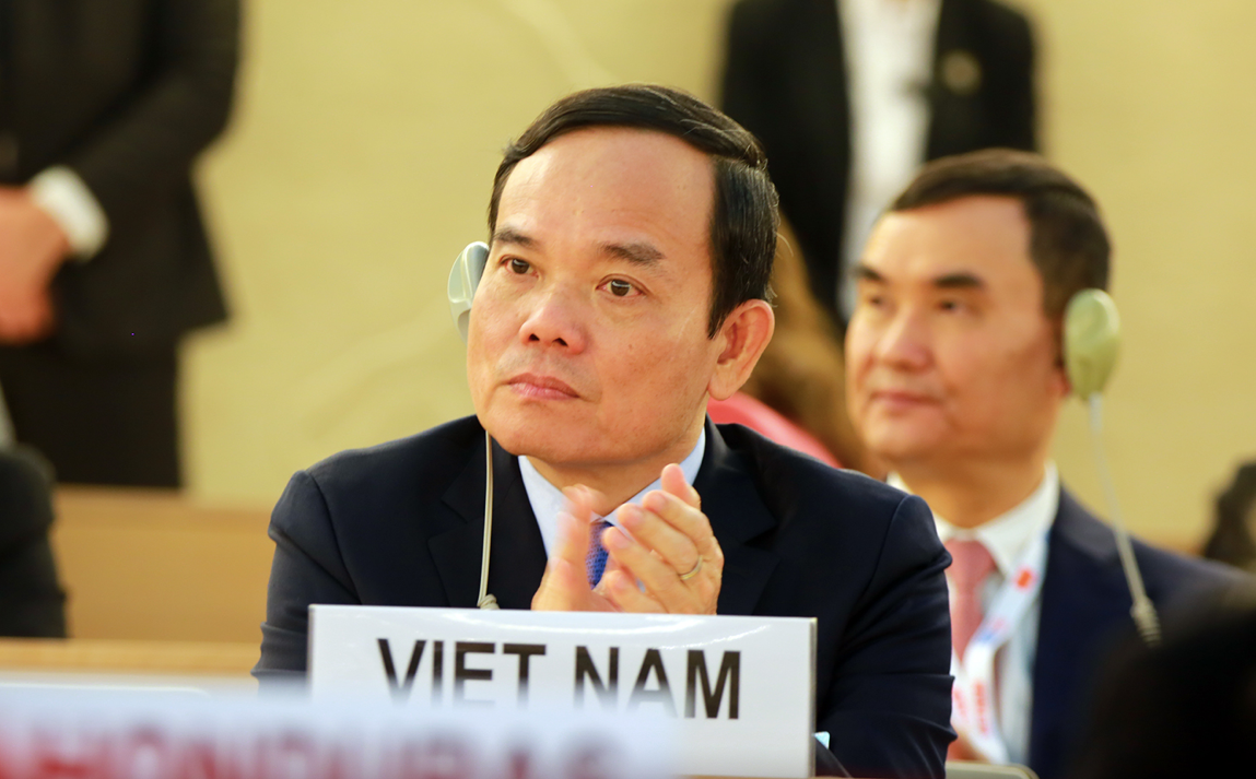 Phó Thủ tướng Trần Lưu Quang dự phiên họp của Hội đồng nhân quyền. (Ảnh: Chinhphu.vn)