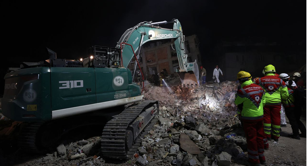 Đội cứu hộ làm việc ở tỉnh Hatay, Thổ Nhĩ Kỳ, ngày 15/2