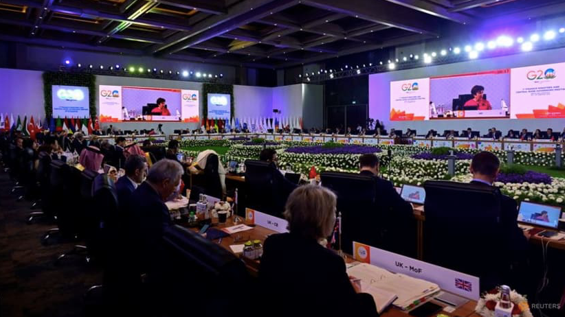 Hội nghị các bộ trưởng tài chính và thống đốc ngân hàng trung ương G20 tại Ấn Độ, ngày 25/2. (Ảnh: Reuters)