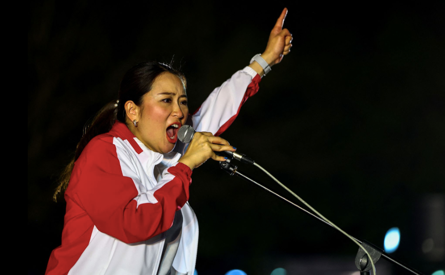 Bà Paetongtarn Shinawatra, con gái cựu Thủ tướng Thái Lan Thaksin Shinawatra, trong một cuộc vận động cử tri