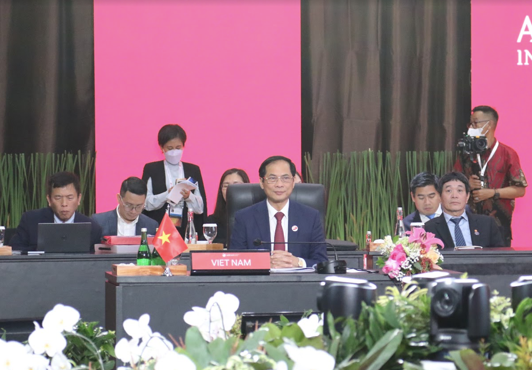 Bộ trưởng Ngoại giao Bùi Thanh Sơn dự ACC. (Ảnh: Mofa)