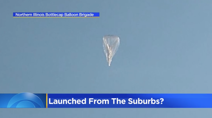 Một khinh khí cầu tí hon của nhóm chơi khinh khí cầu ở Illinoise
