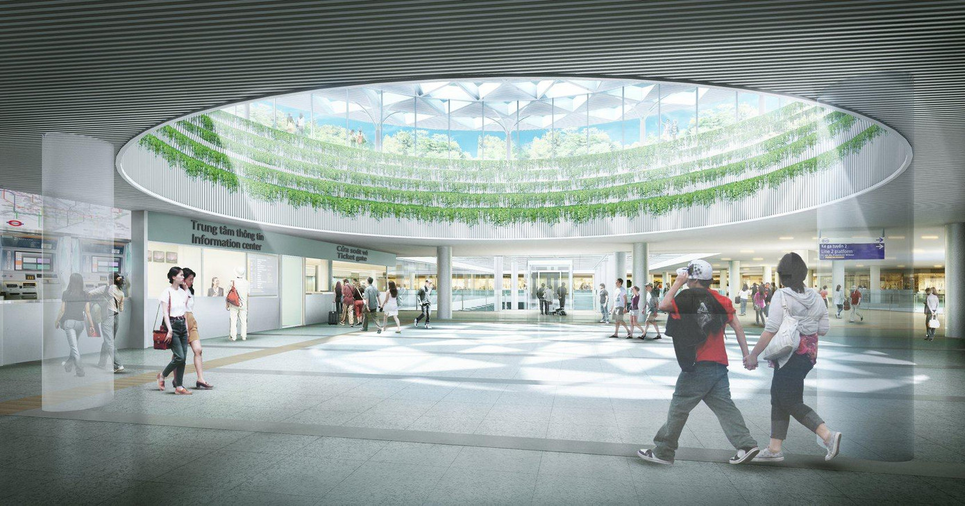 Phối cảnh tương lai của khu vực mái vòm - Ảnh: MAUR