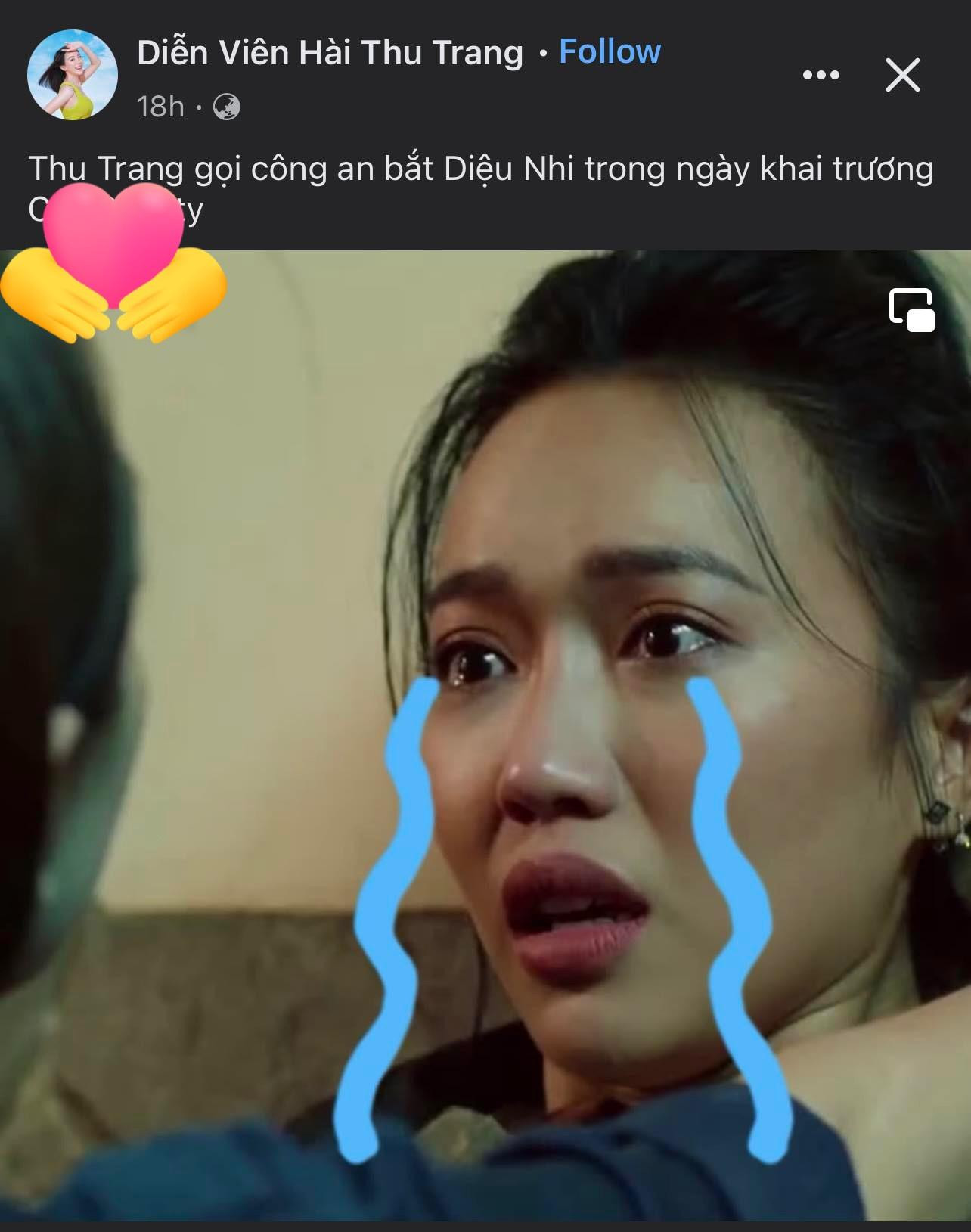 Thu Trang có màn &quot;tố&quot; Diệu Nhi trên trang cá nhân cực hài hước. Ảnh: FBNV