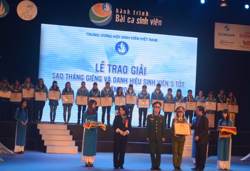 152 sinh viên tiêu biểu đạt danh hiệu "Sinh viên 5 tốt". 152 sinh viên tiêu biểu đạt danh hiệu
