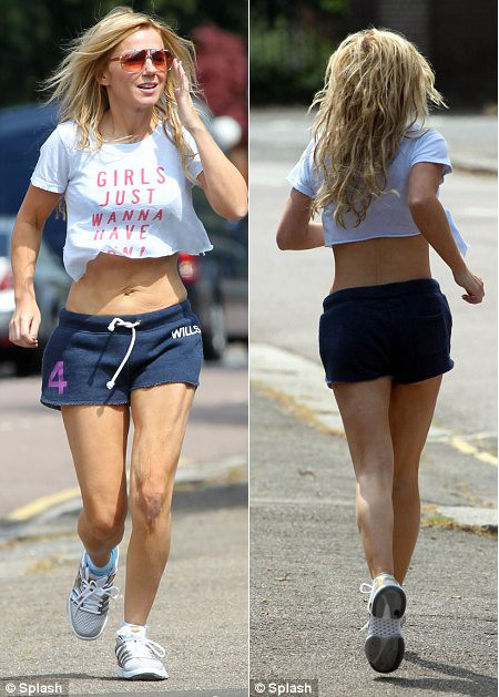 Geri lấy lại phom dáng khá nhanh tuy nhiên da bụng cô vẫn bị chảy xệ và nhăn nheo giống như bao phụ nữ khác sau khi sinh nở. Geri lấy lại phom dáng khá nhanh tuy nhiên da bụng cô vẫn bị chảy xệ và nhăn nheo giống như bao phụ nữ khác sau khi sinh nở