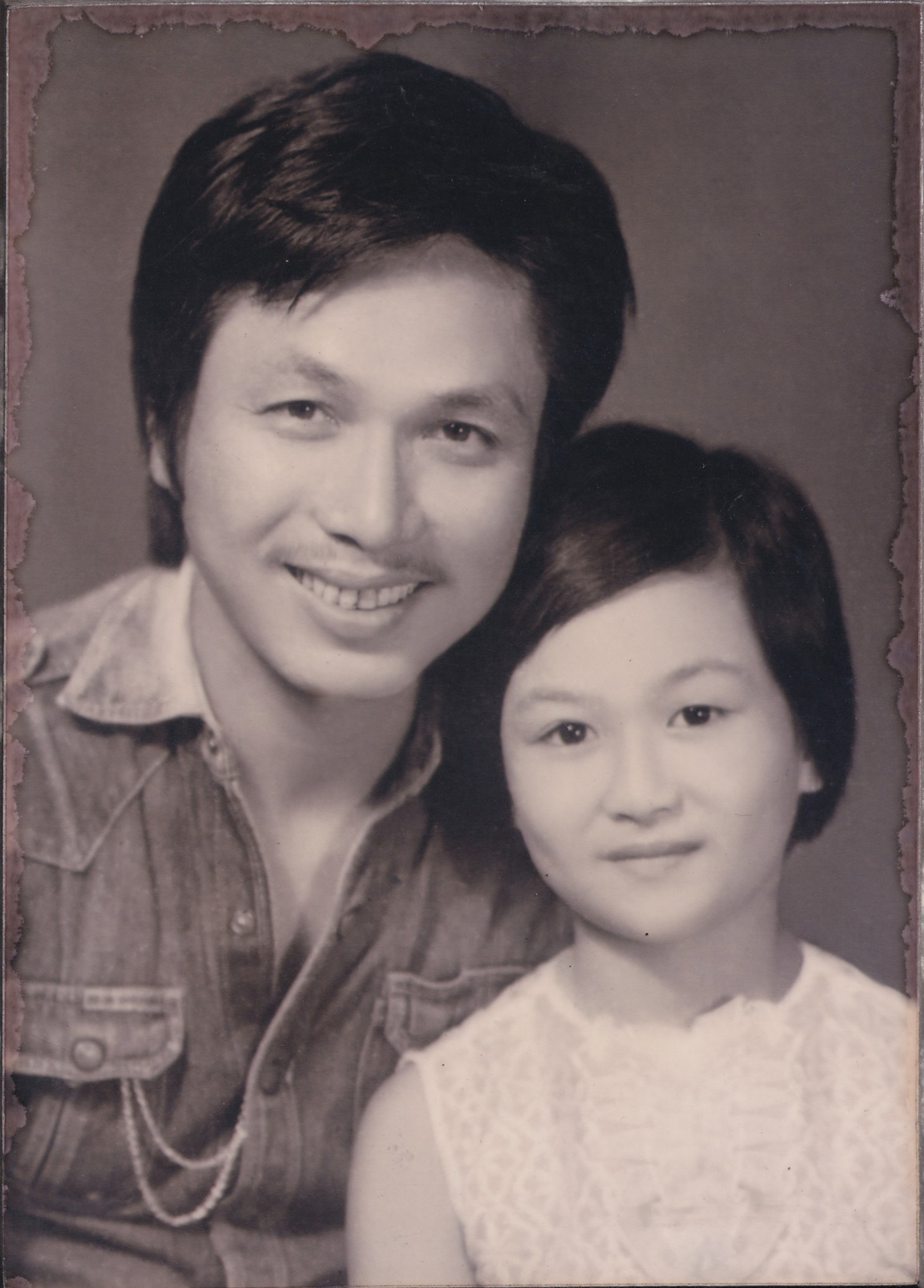 Nhạc sĩ Phú Quang và con gái Trinh Hương. Ảnh: Tư liệu.