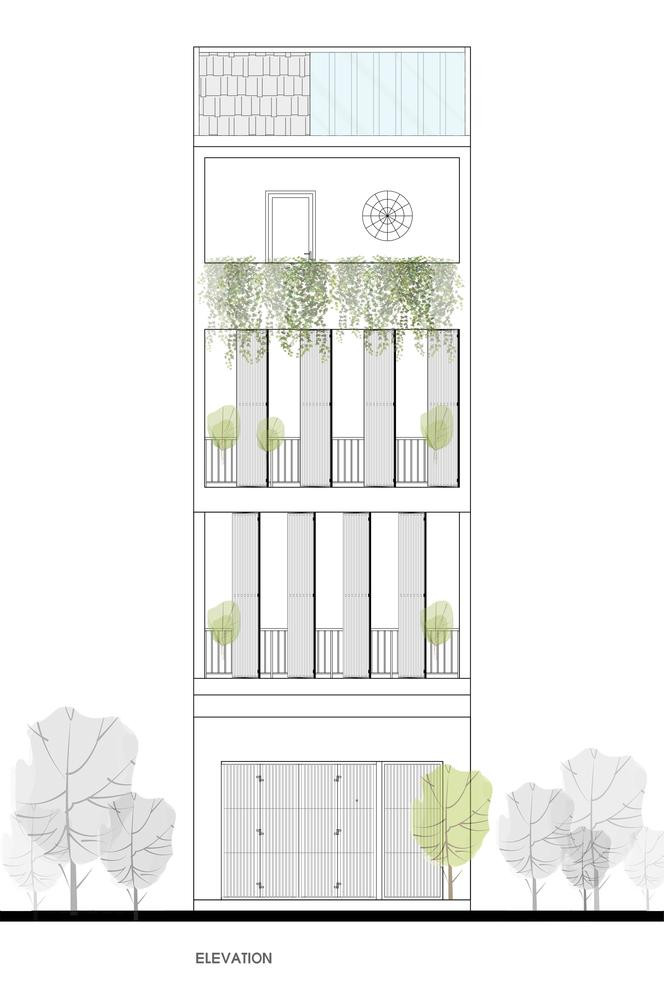 Bản vẽ tổng thể mặt tiền ngôi nhà. Bản vẽ tổng thể mặt tiền ngôi nhà.