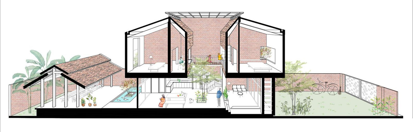 Bản vẽ tổng thể của ngôi nhà. Bản vẽ tổng thể của ngôi nhà.