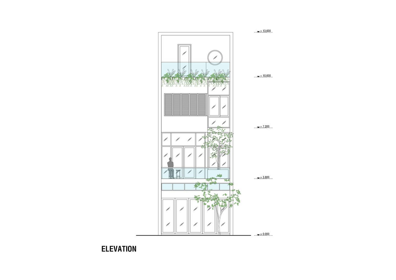 Bản vẽ mặt tiền ngôi nhà. Bản vẽ mặt tiền ngôi nhà.
