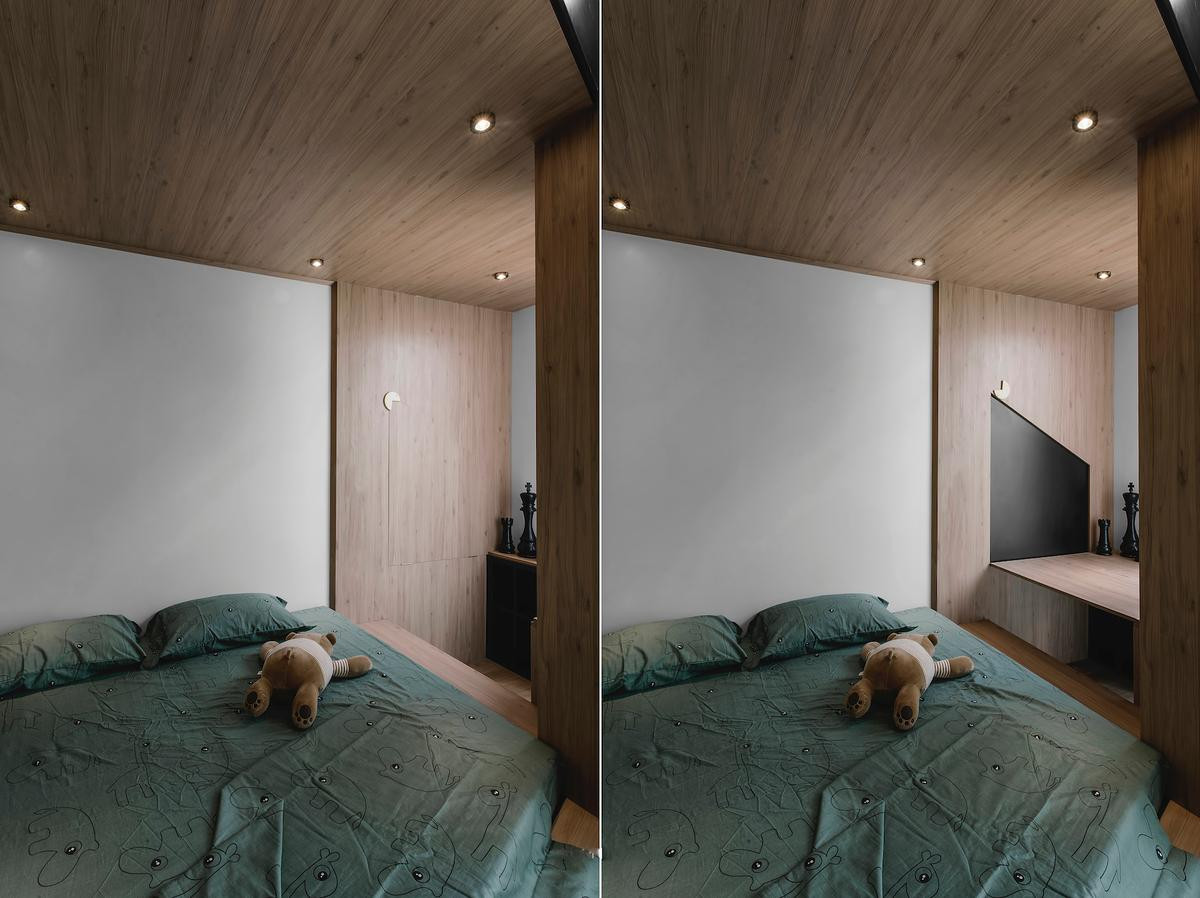 Nhóm thiết kế cũng sử dụng nội thất thông minh để tăng diện tích cho không gian. Nhóm thiết kế cũng sử dụng nội thất thông minh để tăng diện tích cho không gian.