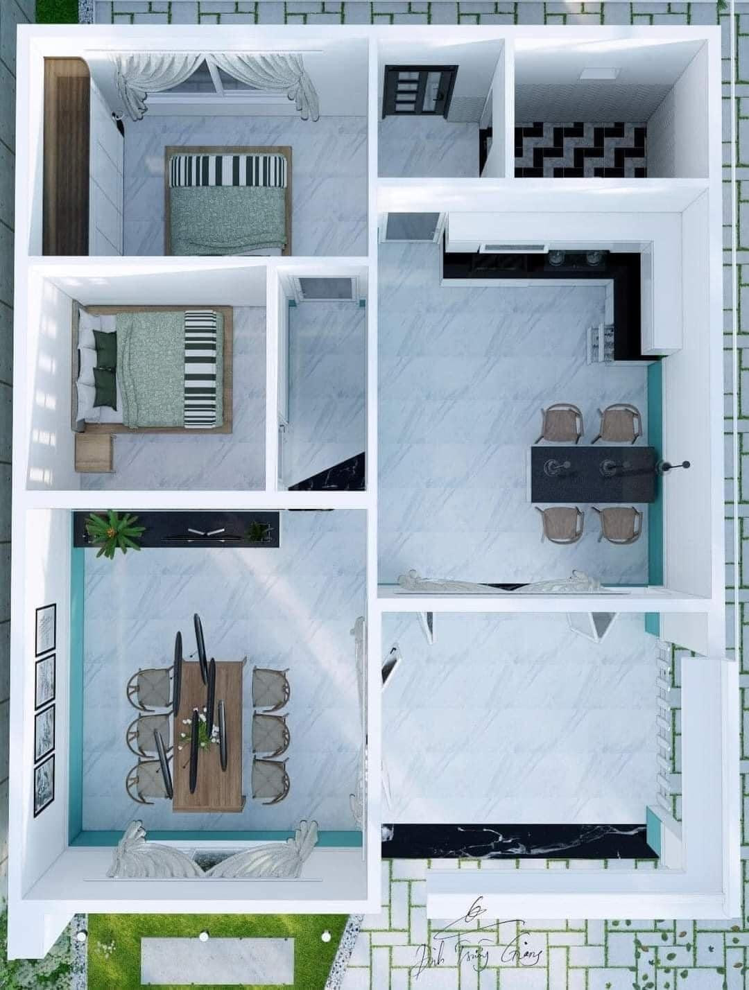 Để không gian trong nhà dược thông thoáng và rộng rãi, nên tạo ra nhiều cửa sổ trong nhà mái bằng.