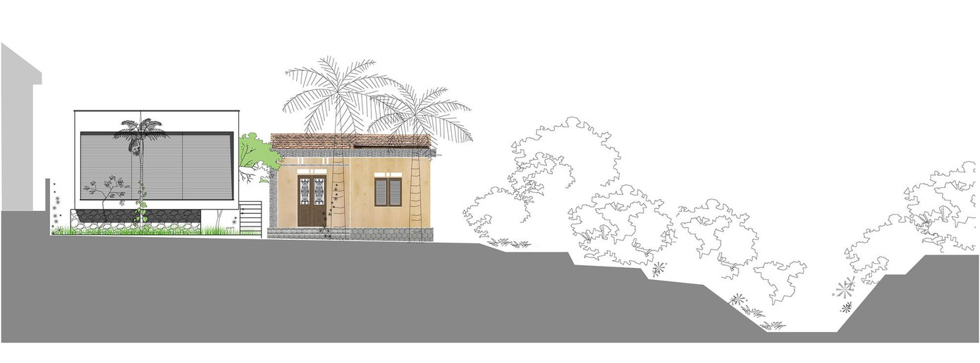 Do sinh sống ở vùng đất trũng bị ngập lụt hàng năm ở Nghệ An nên một gia chủ đã nhờ các kiến trúc sư thiết kế ngôi nhà tránh lũ cho gia đình.