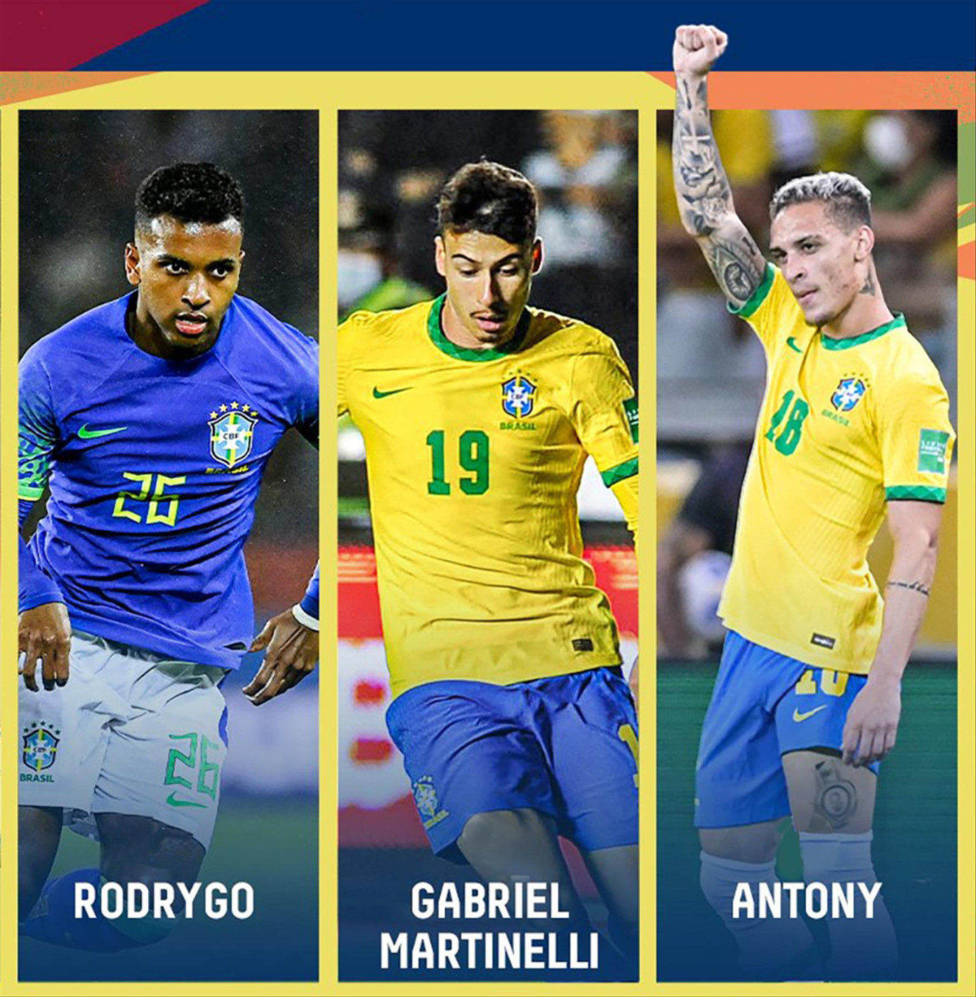 Ba tài năng sáng giá trên hàng công của ĐT Brazil. Ảnh: SBOTOP