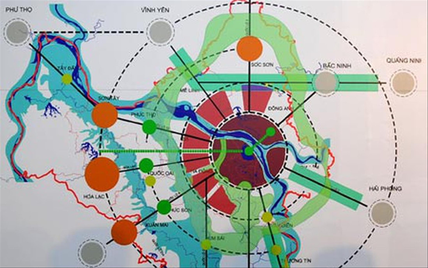 Bản đồ quy hoạch 5 đô thị vệ tinh Bản đồ quy hoạch 5 đô thị vệ tinh