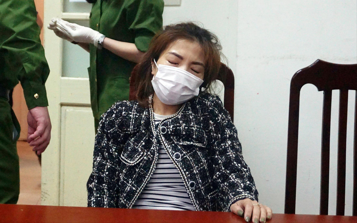 Đối tượng Hải tại cơ quan công an