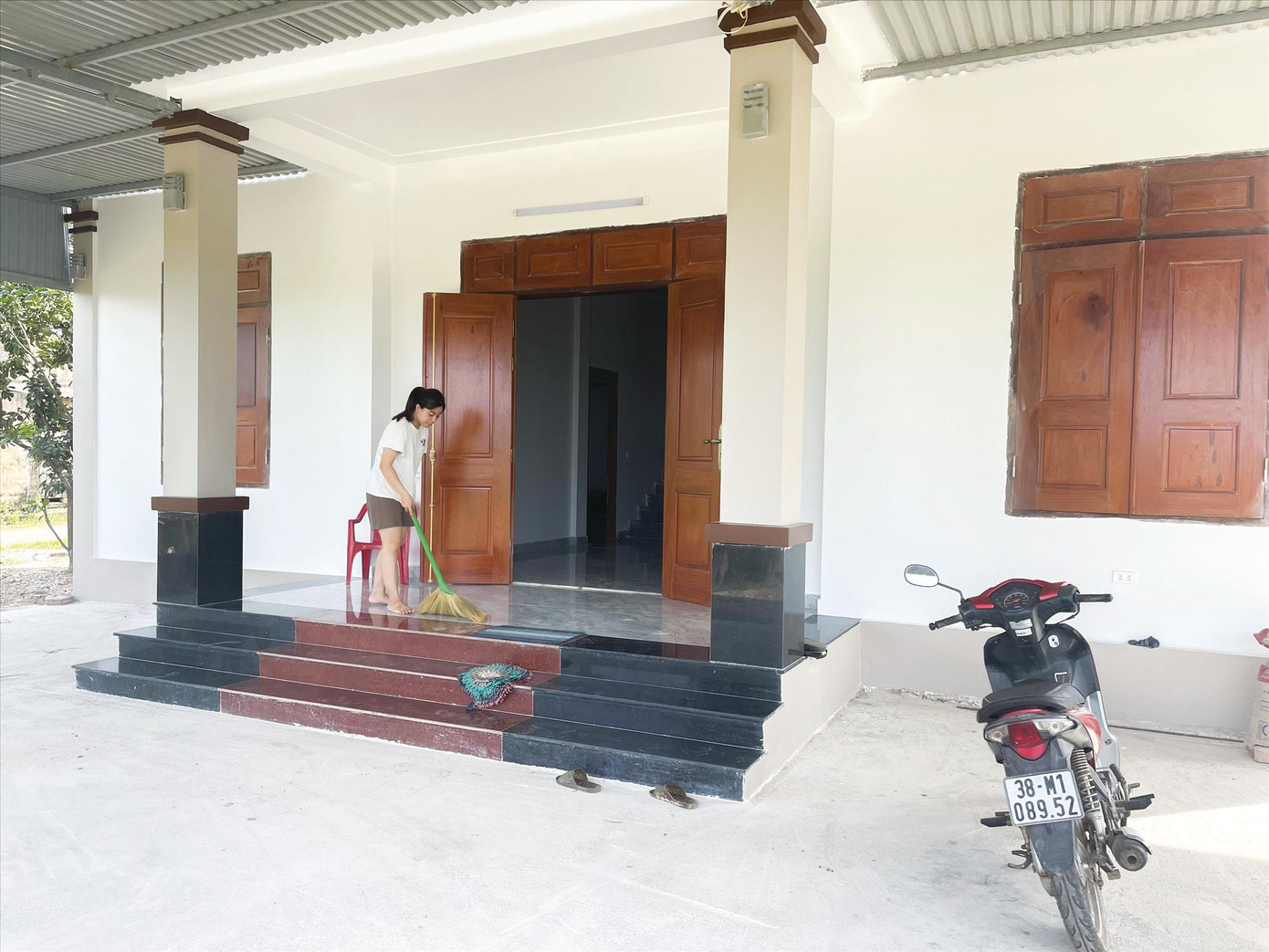 Ngôi nhà mới mà hai chị em Loan, Phượng xây lại cho cha mẹ vào năm ngoái