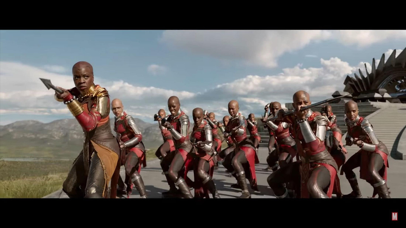 Đội quân Dora Milaje vẫn luôn là những nữ chiến binh hùng mạnh. Ảnh: Marvel Studio Đội quân Dora Milaje vẫn luôn là những nữ chiến binh hùng mạnh. Ảnh: Marvel Studio