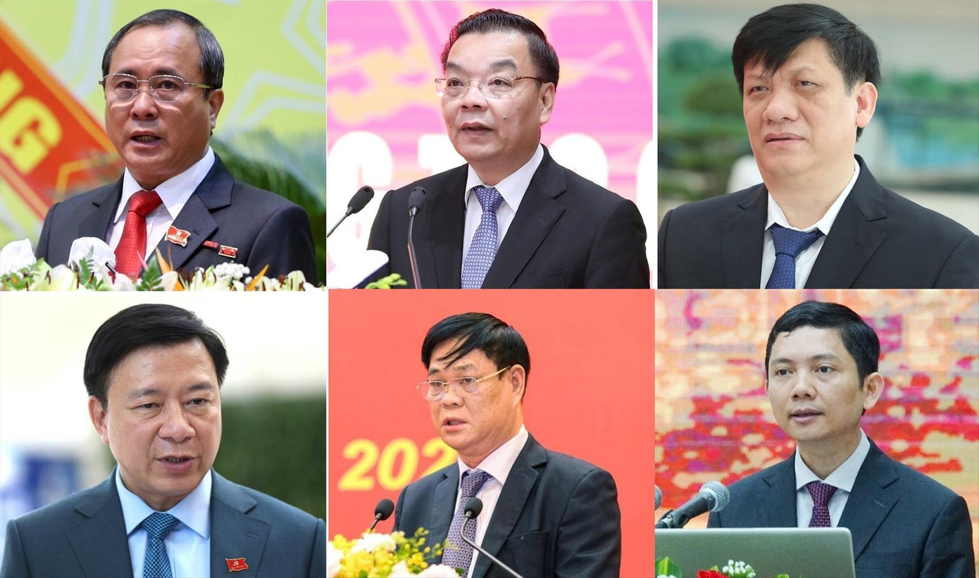 Những Ủy viên Trung ương Đảng bị kỷ luật trong nhiệm kỳ Đại hội XIII của Đảng, từ trái qua phải, hàng trên: Trần Văn Nam, Chu Ngọc Anh, Nguyễn Thanh Long; hàng dưới: Phạm Xuân Thăng, Huỳnh Tấn Việt, Bùi Nhật Quang Những Ủy viên Trung ương Đảng bị kỷ luật trong nhiệm kỳ Đại hội XIII của Đảng, từ trái qua phải, hàng trên: Trần Văn Nam, Chu Ngọc Anh, Nguyễn Thanh Long; hàng dưới: Phạm Xuân Thăng, Huỳnh Tấn Việt, Bùi Nhật Quang