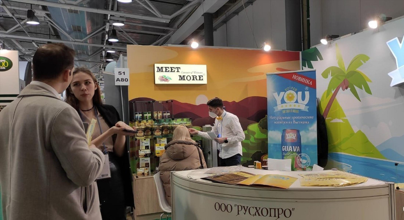 Cà phê nông sản Meet More tham gia hội chợ tại Nga đầu năm 2022 Cà phê nông sản Meet More tham gia hội chợ tại Nga đầu năm 2022