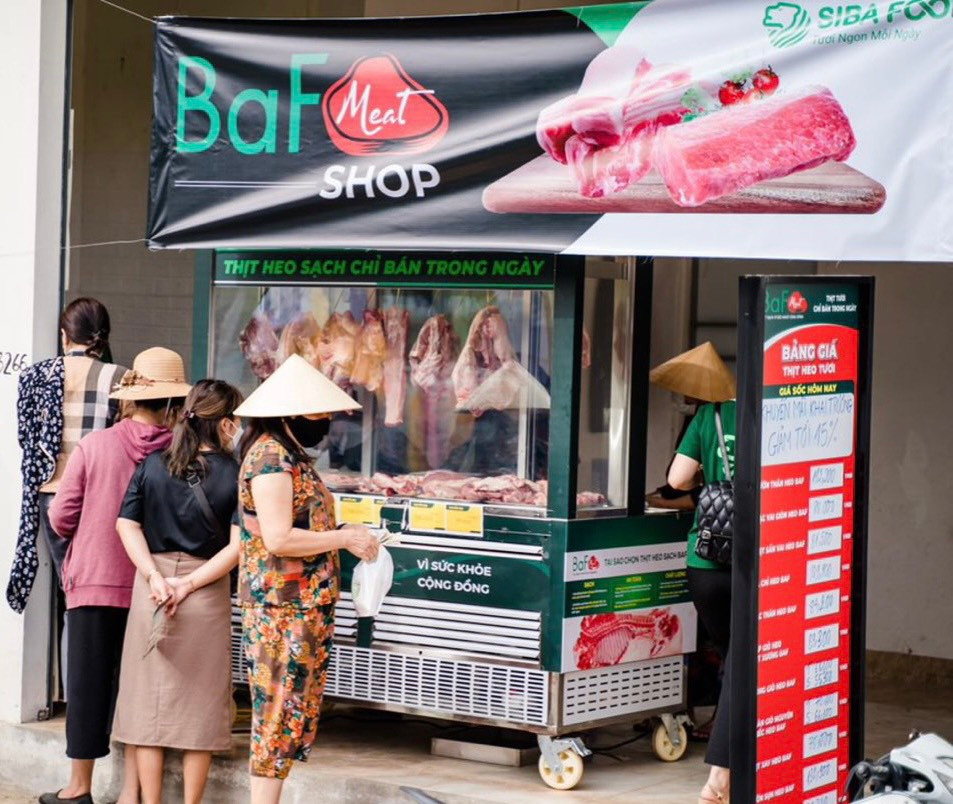 Mô hình xe bán thịt sạch BaF Meat shop gần các chợ truyền thống, chợ dân sinh và hệ thống siêu thị Siba Food Mô hình xe bán thịt sạch BaF Meat shop gần các chợ truyền thống, chợ dân sinh và hệ thống siêu thị Siba Food