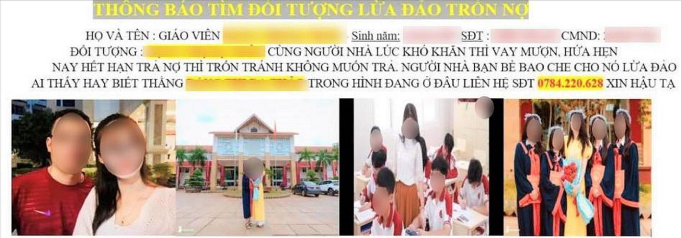 Hình ảnh cá nhân của chị T. bị bêu lên mạng