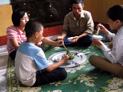 Bữa cơm thường ngày của gia đình Vũ Thu Thảo