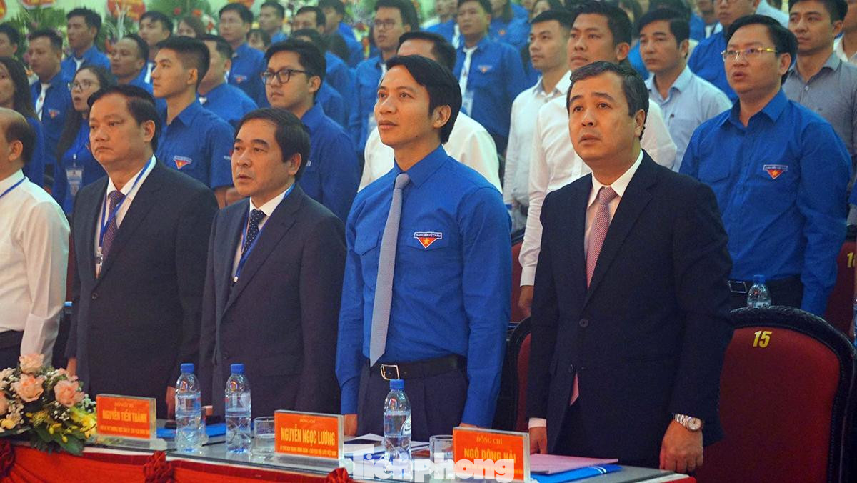 Ông Ngô Đông Hải - Bí thư Tỉnh ủy Thái Bình, anh Nguyễn Ngọc Lương - Bí thư Trung ương Đoàn dự và phát biểu chỉ đạo Đại hội Tỉnh Đoàn Thái Bình khóa XVIII nhiệm kỳ 2022-2027.