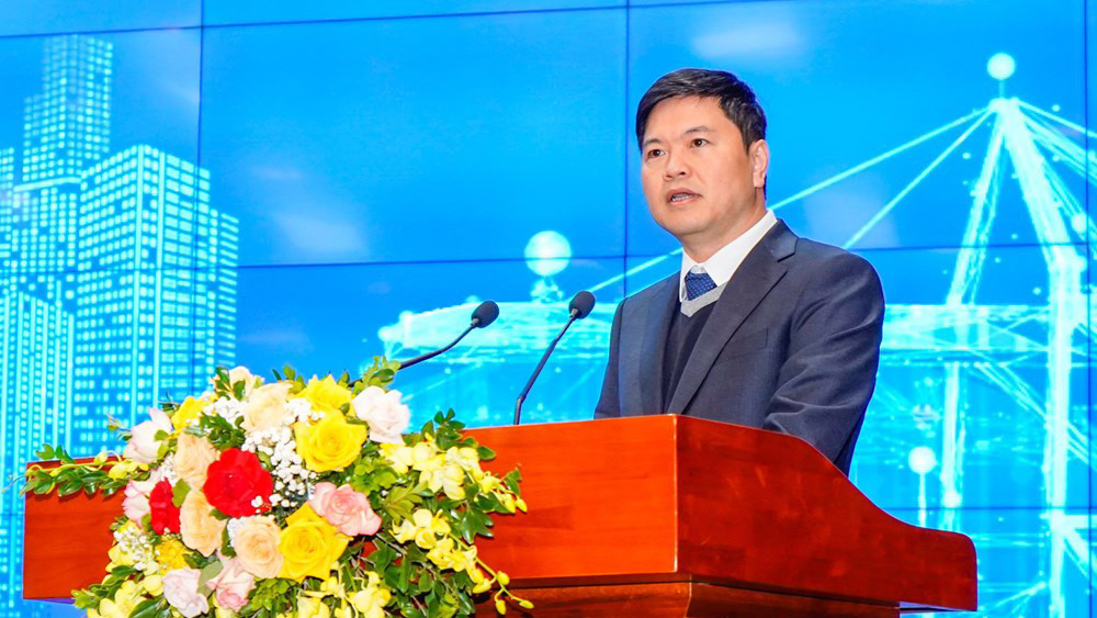 Ông Hoàng Minh Cường - Phó Chủ tịch UBND TP Hải Phòng phát biểu tại hội thảo.