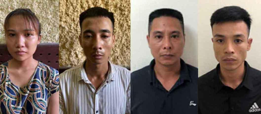 4 bị can tại cơ quan công an. 4 bị can tại cơ quan công an.