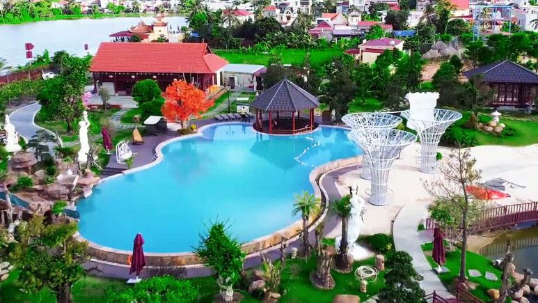 Một góc khu trải nghiệm BigSun xây trái phép trên đất nông nghiệp, sát UBND huyện Kiến Thụy.