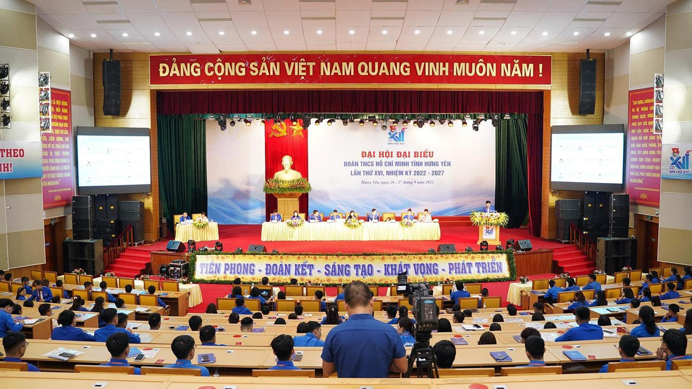 Đại hội đại biểu Đoàn TNCS Hồ Chí Minh tỉnh Hưng Yên khóa XVI nhiệm kỳ 2022-2027 diễn ra 1,5 ngày (26 và 27/9) với sự tham dự 228 đại biểu đại diện hơn 55.200 cán bộ đoàn viên thanh niên tỉnh Hưng Yên.