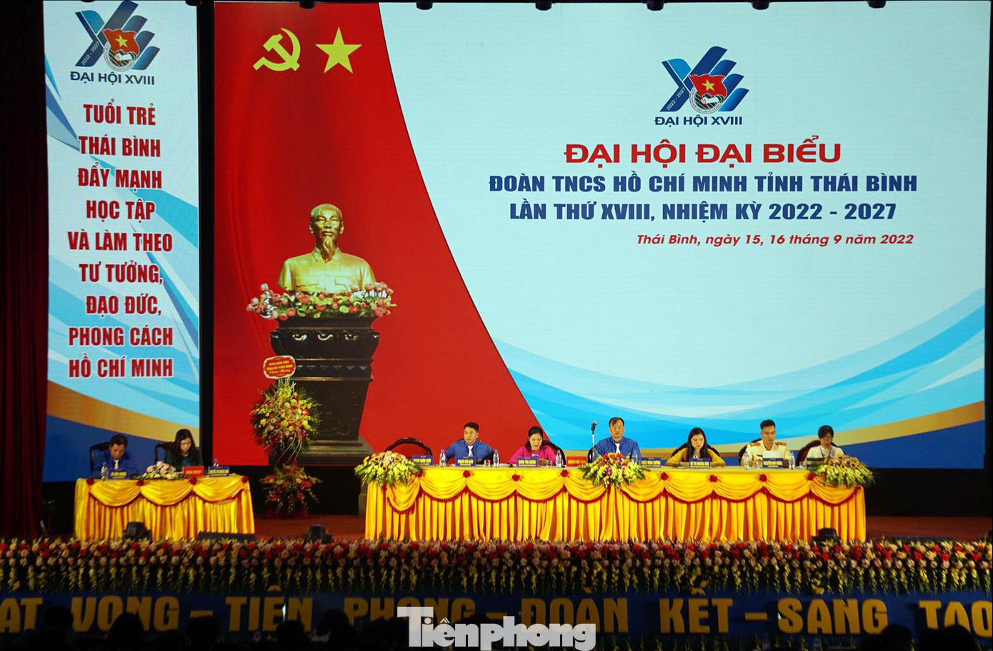 Đại hội Đoàn tỉnh Thái Bình lần thứ XVIII nhiệm kỳ 2022-2027 khai mạc sáng 15/9. Đại hội Đoàn tỉnh Thái Bình lần thứ XVIII nhiệm kỳ 2022-2027 khai mạc sáng 15/9.
