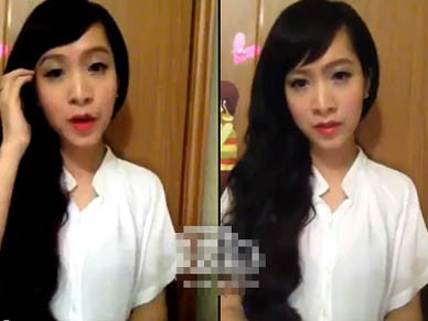 Nữ sinh kể “tội” của mình (Ảnh chụp từ clip)