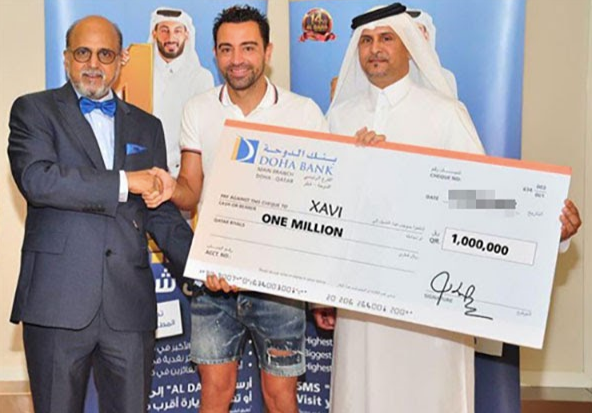 Xavi may mắn nhận được khoản tiền lớn nhờ chương trình quay số. Xavi may mắn nhận được khoản tiền lớn nhờ chương trình quay số.
