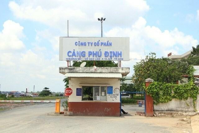Công ty CP cảng Phú Định tại phường 16, quận 8, TPHCM.