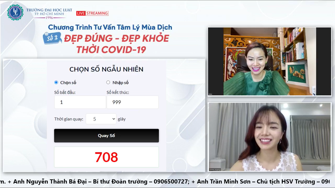 Bên cạnh phần chia sẻ về cách chăm sóc da, phần quay số trúng thưởng kịch tính để chọn ra những bạn may mắn nhất giành được những phần quà độc đáo của khách mời trong các mini game.