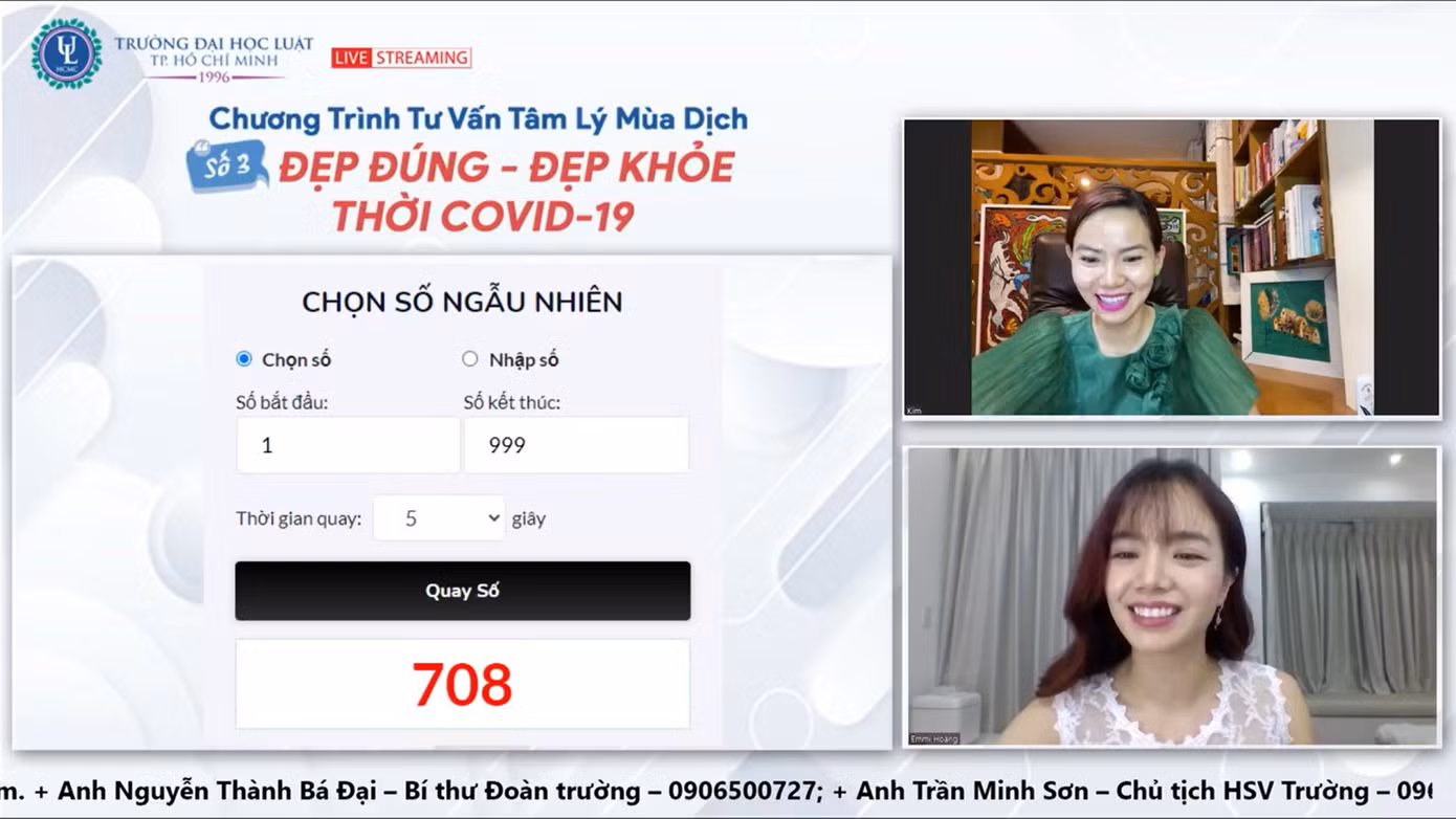Bên cạnh phần chia sẻ về cách chăm sóc da, phần quay số trúng thưởng kịch tính để chọn ra những bạn may mắn nhất giành được những phần quà độc đáo của khách mời trong các mini game.