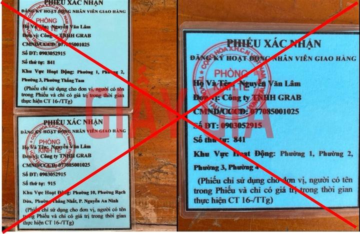 Các loại giầy tờ do Lâm làm giả.