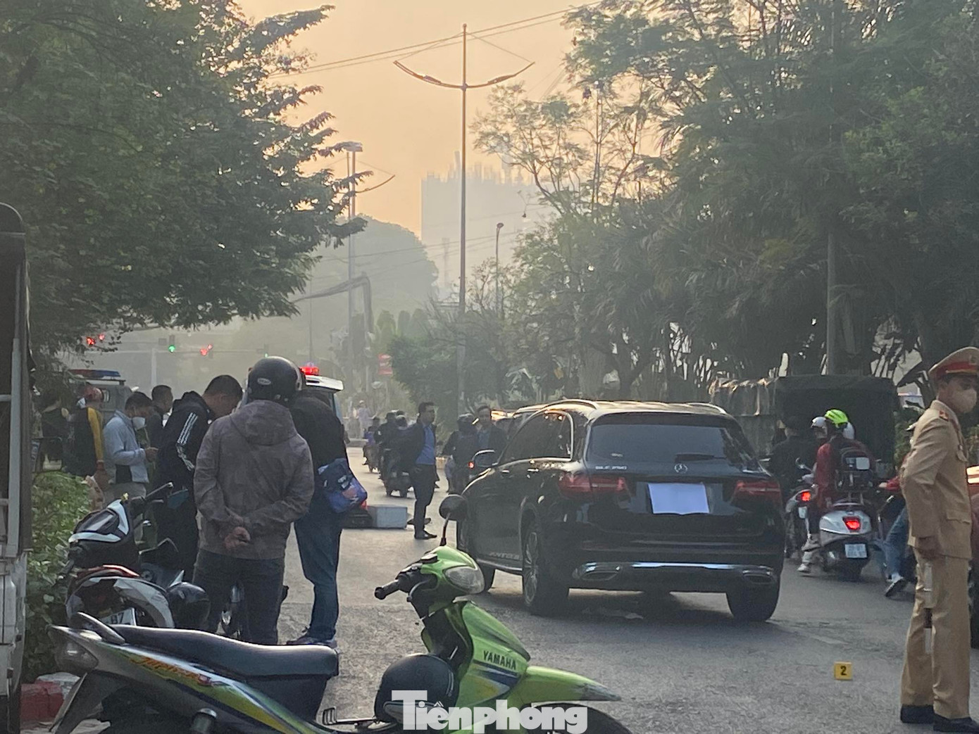 Hiện trường vụ tai nạn. Ảnh: C.H