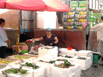 Tại cửa khẩu, giá các loại hoa quả, rau củ chỉ vài nghìn đồng/kg